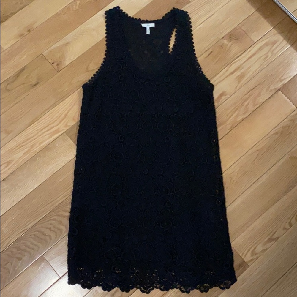 Joie black lace dress
